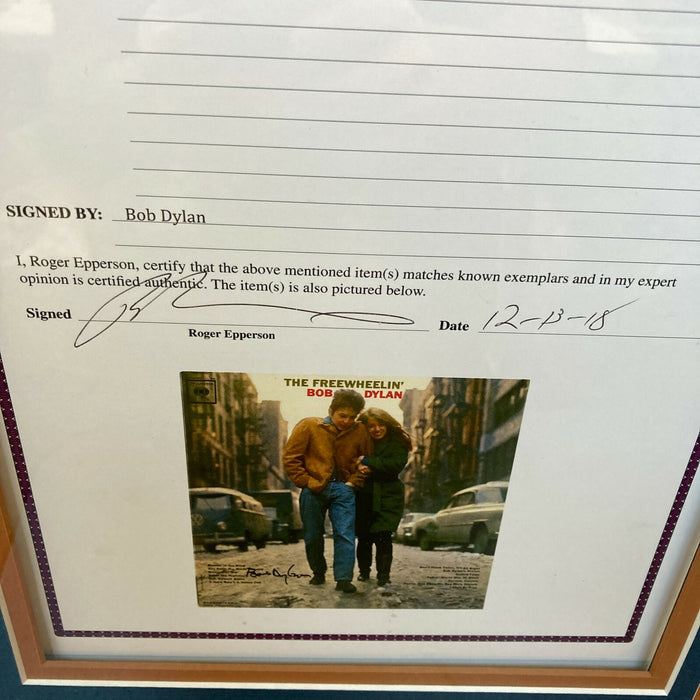 Bob Dylan Signed Autographed The Freewheelin' Album Record With PSA DNA COA