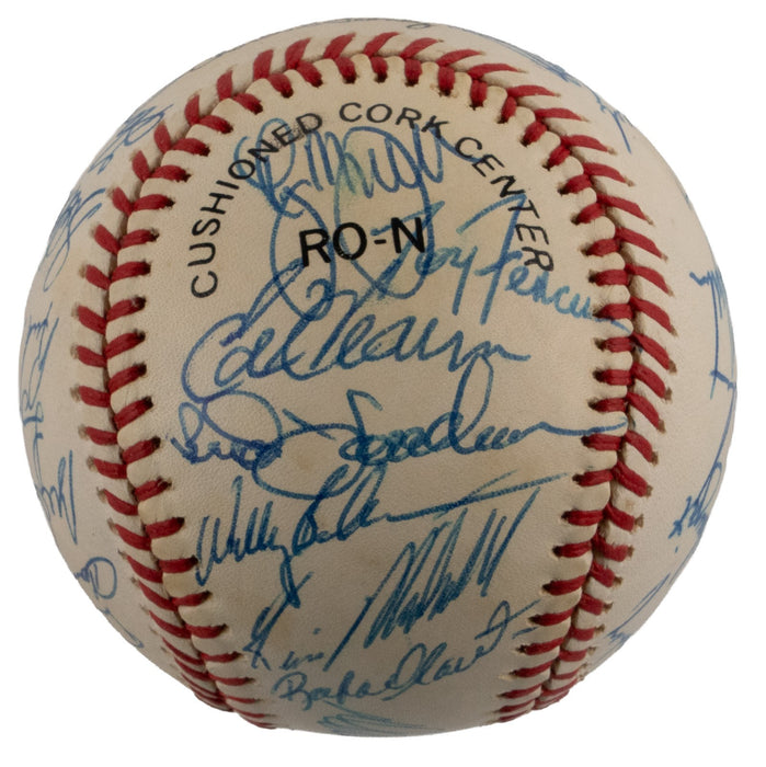 1986 New York Mets World Series Champs Team Signed Vintage NL Baseball JSA COA