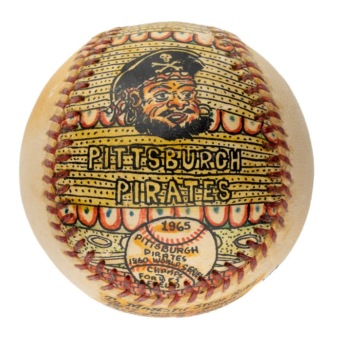 Beautiful Bill Mazeroski Hand Painted George Sosnak Folk Art Signed Baseball