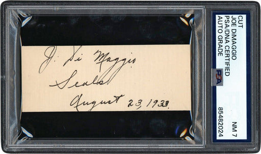 RARE Joe Dimaggio 1933 Pre Rookie San Francisco Seals Signed Cut Auto PSA