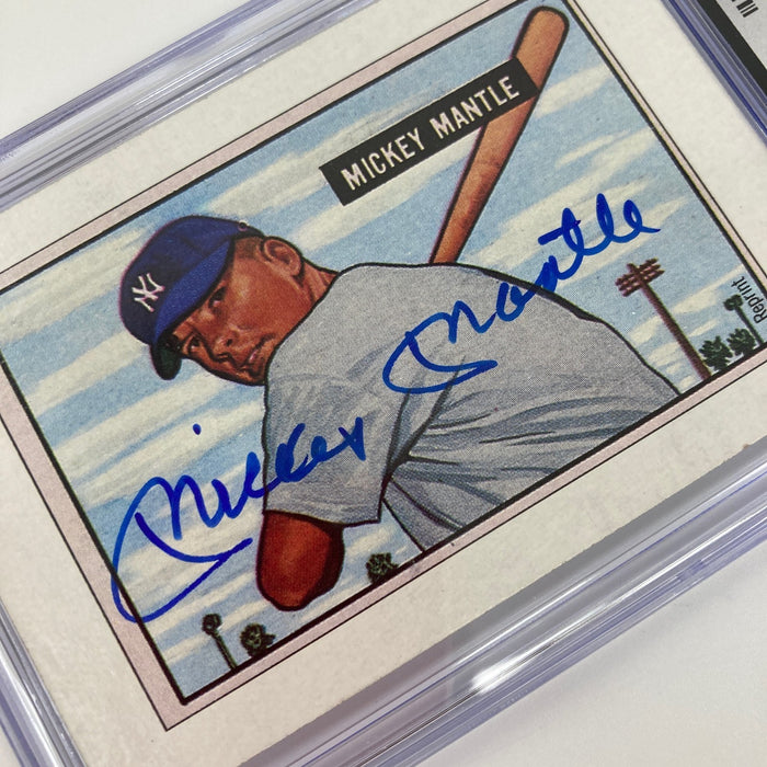 Mickey Mantle Signed 1989 Bowman 1951 Bowman RC CGS JSA 10 GEM MINT POP 1
