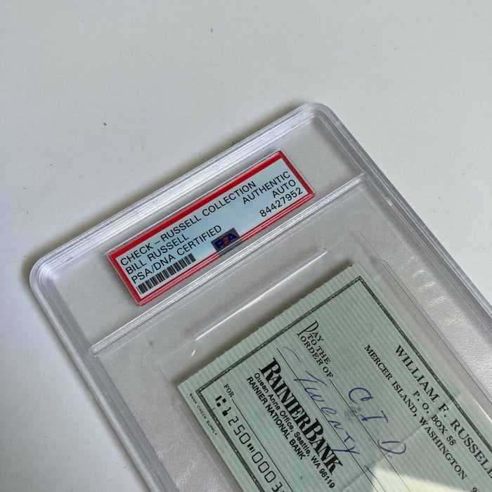 Bill Russell Signed Autographed Bank Check PSA DNA Boston Celtics HOF Legend
