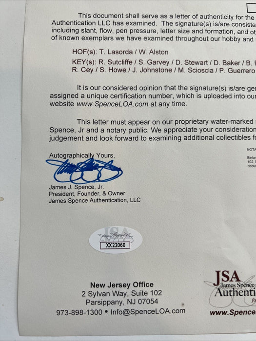 1980 Los Angeles Dodgers Team Signed National League Baseball 35 Sigs JSA COA