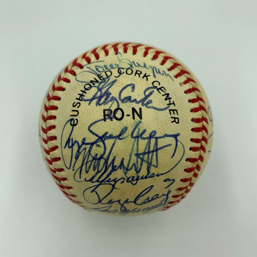 1987 All Star Game Team Signed Baseball Tony Gwynn Ryne Sandberg Schmidt JSA COA