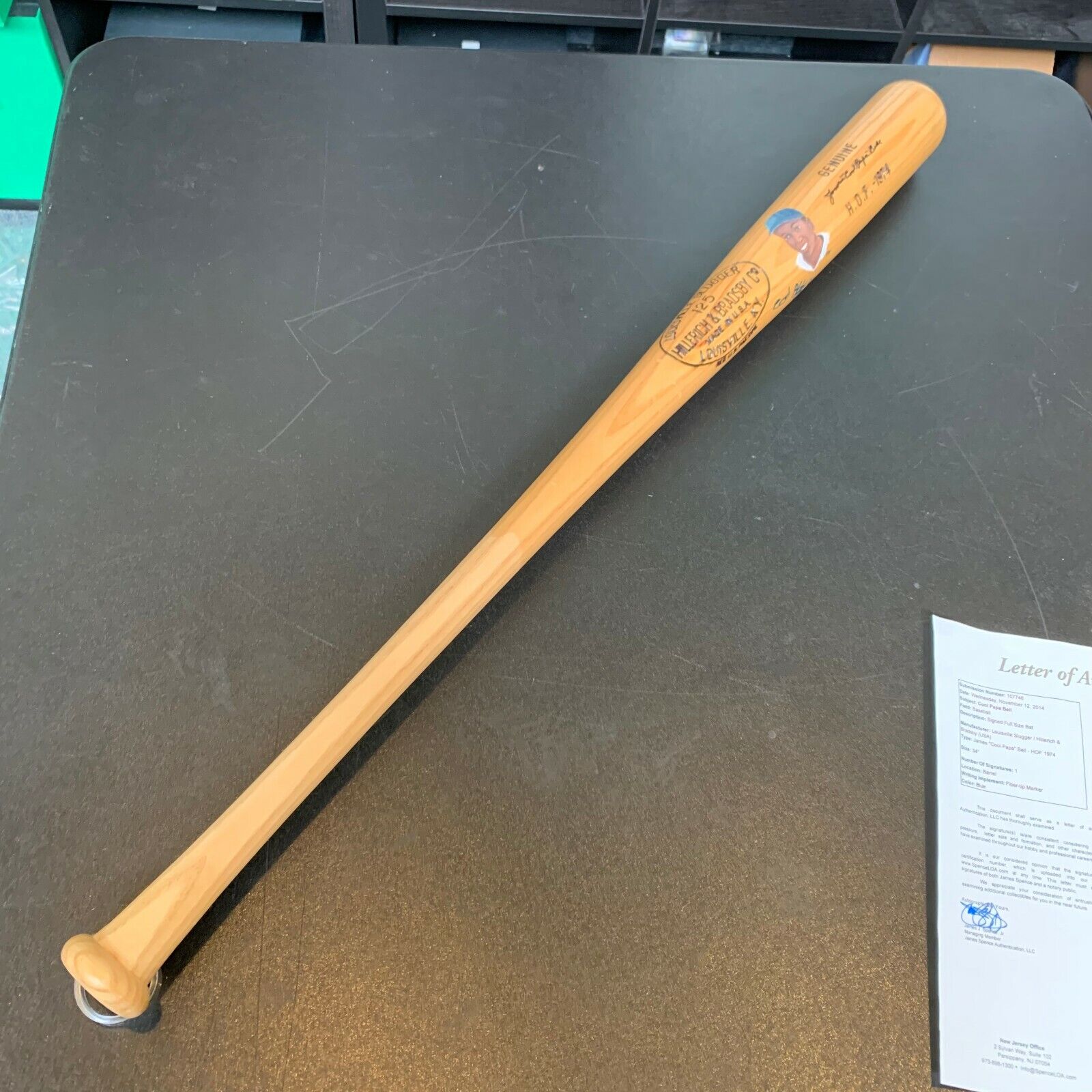Rare Cool Papa Bell Signed Louisville Slugger Game Model Bat Negro
