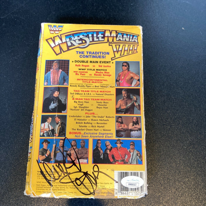 Ric Flair Signed Wrestlemania WWF Wrestling Hulk Hogan VHS Movie JSA COA
