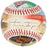 Beautiful Willie Mays Signed Ron Lewis Hand Painted Art Baseball JSA COA