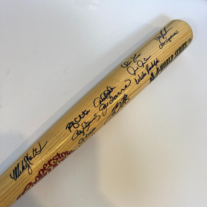 2000 NY Yankees WS Champs Team Signed Bat Derek Jeter Mariano Rivera JSA COA