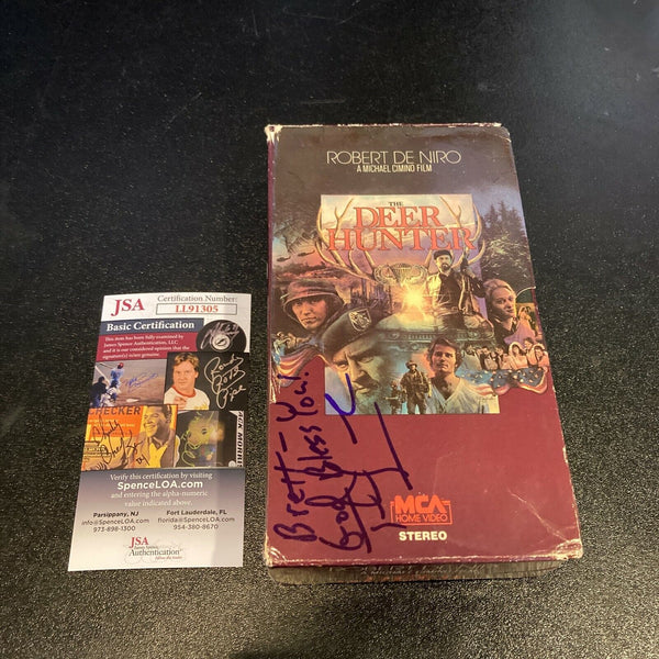 John Savage Signed Autographed The Deer Hunter VHS Video Set With JSA COA