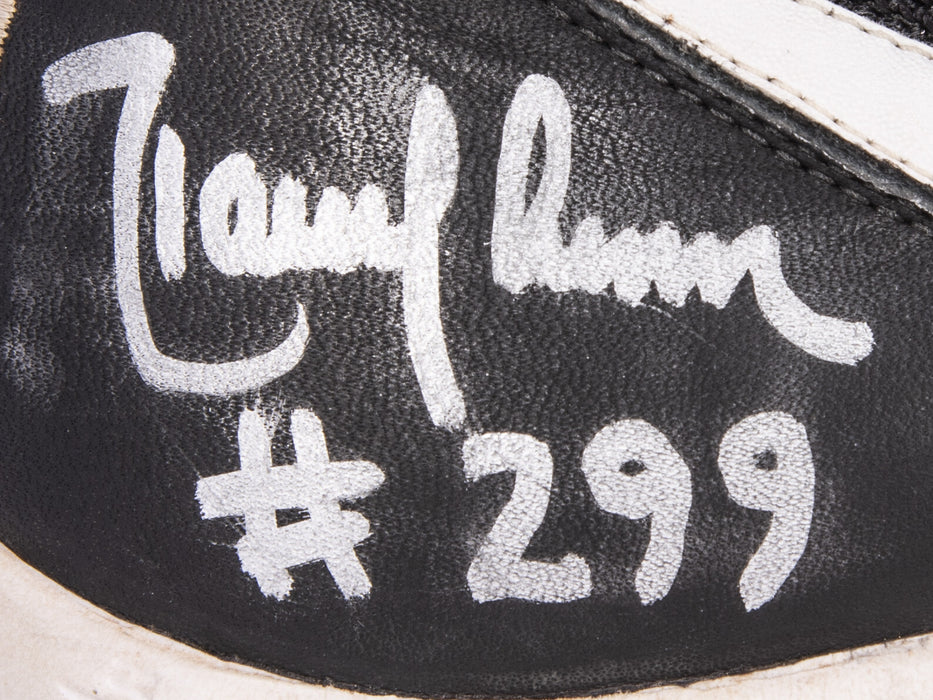 Randy Johnson 299th Win Dual Signed Game Used Cleats Shoes MLB Authentic