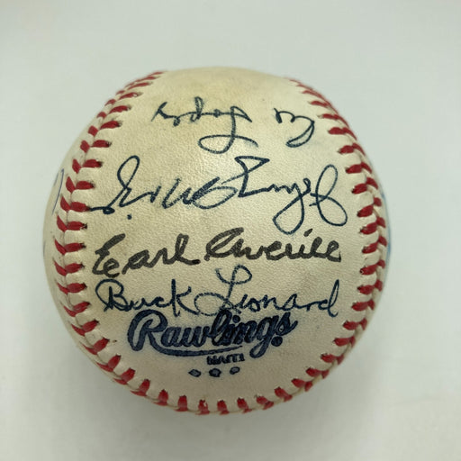 1970's HOF Multi Signed Baseball Freddie Lindstrom Earl Averill Grimes JSA