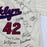 Beautiful Hall Of Fame Multi Signed Jackie Robinson Jersey 45+ Signatures JSA