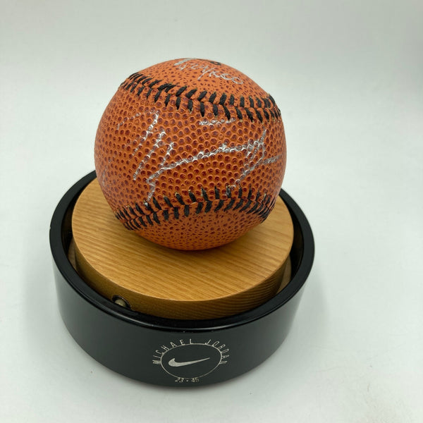 Michael Jordan Signed Nike Basketball Style Baseball UDA Upper Deck & JSA COA