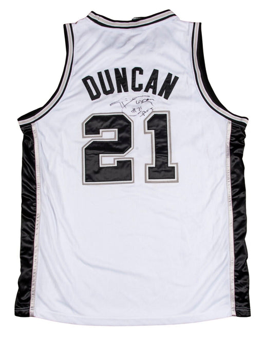 Tim Duncan Signed Authentic Reebok San Antonio Spurs Game Jersey Beckett COA