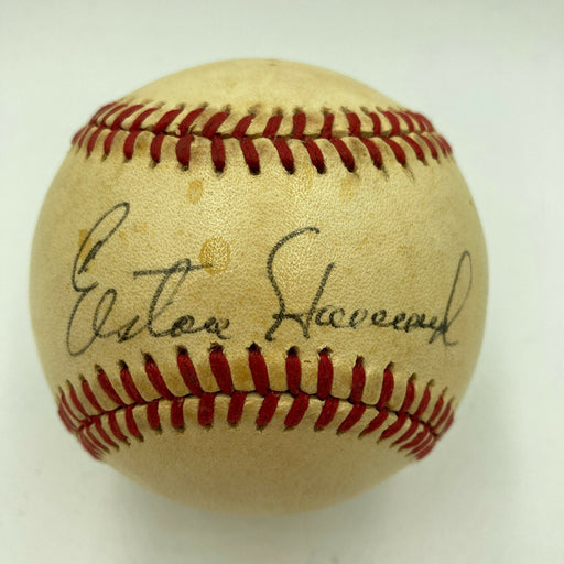 Beautiful Elston Howard Single Signed Baseball JSA COA Rare Sweet Spot Signature