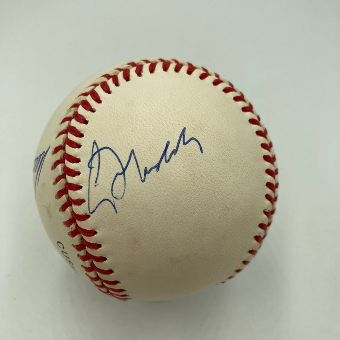 Greg Maddux Tom Glavine John Smoltz 1995 Braves Pitchers Signed Baseball JSA COA