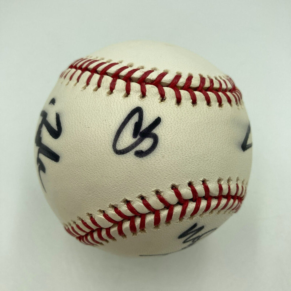 Linkin Park Band Signed Baseball 6 Signatures With Chester Bennington JSA COA