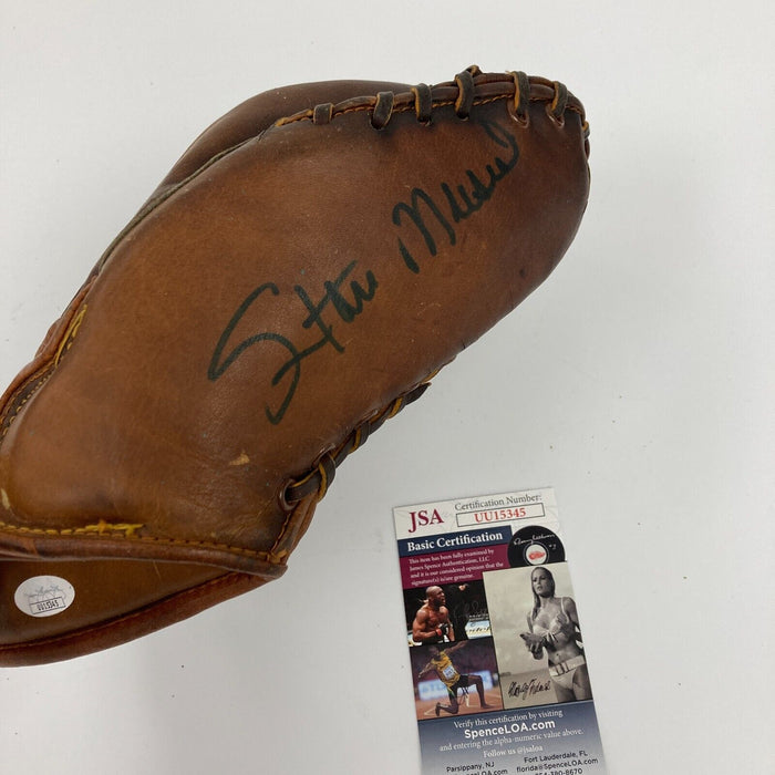 Stan Musial Signed 1940's Reach Baseball Glove JSA COA