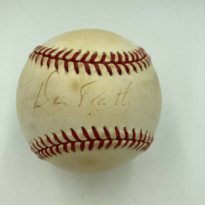 Dan Rather Signed Autographed MLB Baseball Celebrity JSA COA CBS News