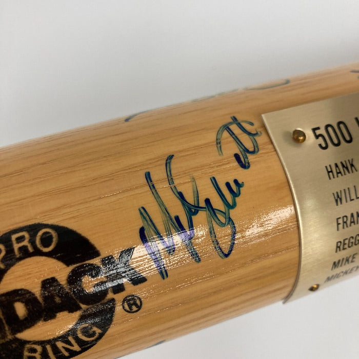 500 Home Run Club Signed Bat Mickey Mantle Ted Williams Willie Mays JSA COA