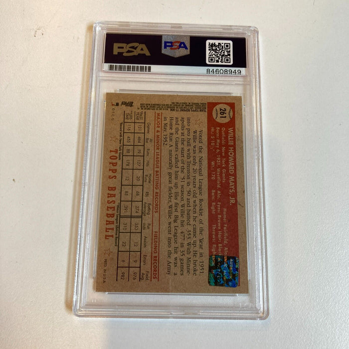 1952 Topps Willie Mays Signed Autographed RP RC Baseball Card PSA DNA