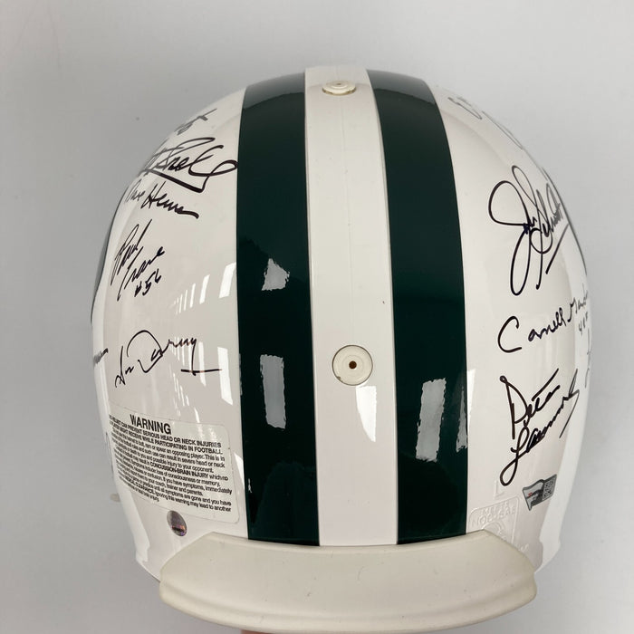 1969 New York Jets Super Bowl Champs Team Signed Authentic Game Helmet Steiner