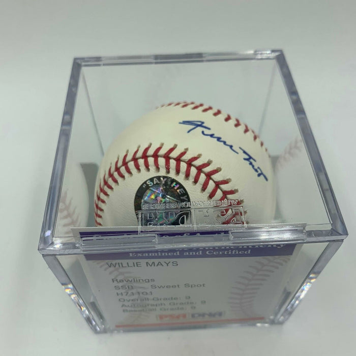 Willie Mays Signed Autographed Major League Baseball PSA DNA COA GRADED MINT 9