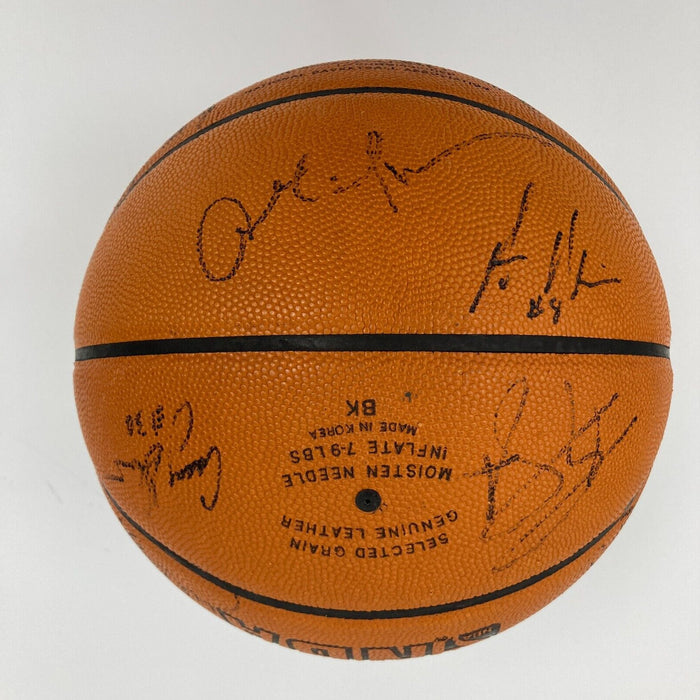 1997-98 Philadelphia 76ers Team Signed Game Basketball Allen Iverson Rookie JSA