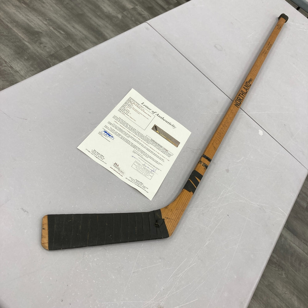 1953 Detroit Red Wings Stanley Cup Team Signed Ted Lindsay Game Used Stick JSA