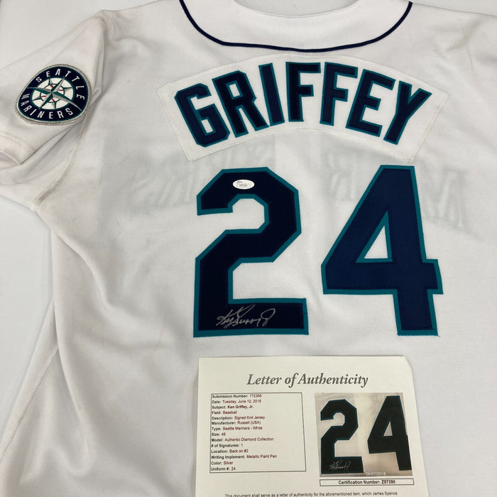 Ken Griffey Jr. Signed 1990's Russell Seattle Mariners Authentic Jersey JSA COA