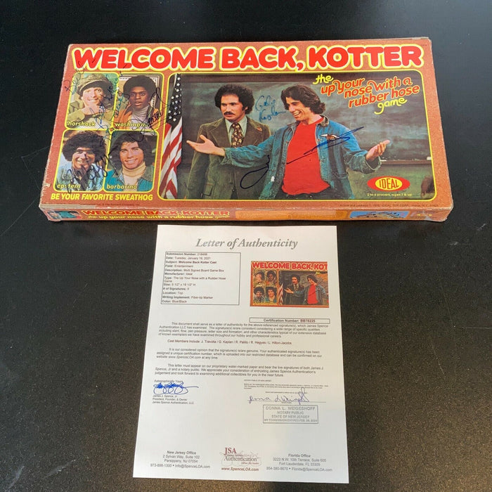 John Travolta Welcome Back Kotter Cast Signed 1976 Vintage Game JSA COA
