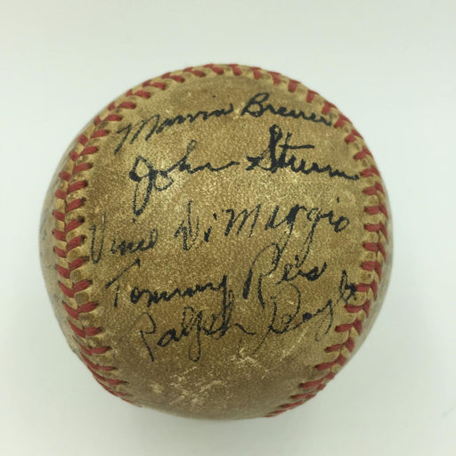 1939 Kansas City Blues Yankees Phil Rizzuto & Dimaggio Team Signed Baseball JSA