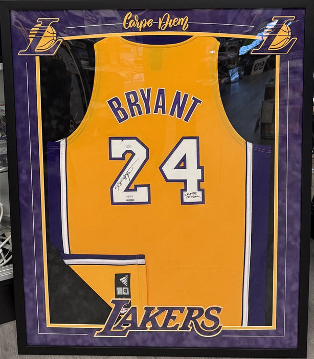 Kobe Bryant "CARPE DIEM" Signed Inscribed Los Angeles Lakers Jersey JSA UDA 5/24