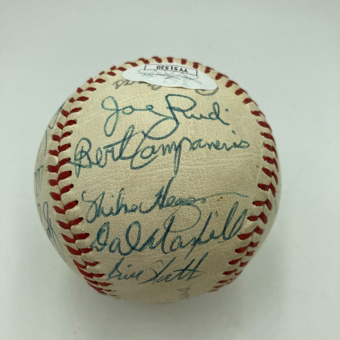 1973 Oakland A's Athletics World Series Champs Team Signed Baseball JSA COA