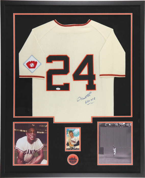 Willie Mays "660 Home Runs" Signed Inscribed New York Giants Jersey JSA COA