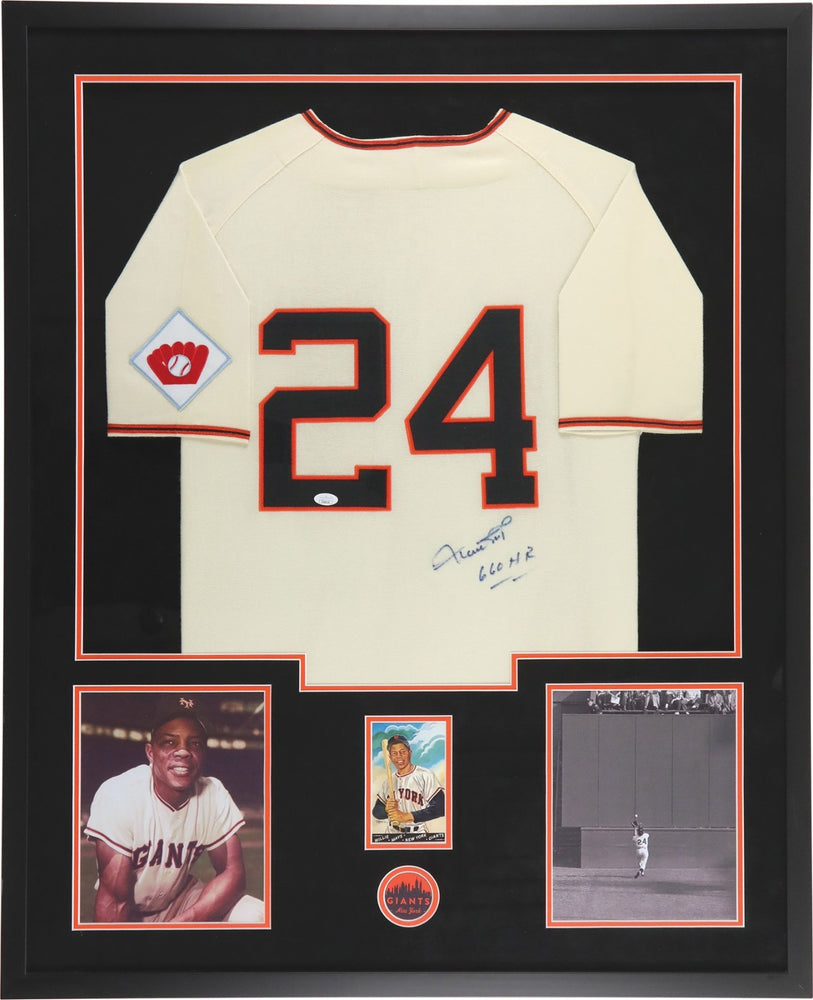 Willie Mays "660 Home Runs" Signed Inscribed New York Giants Jersey JSA COA