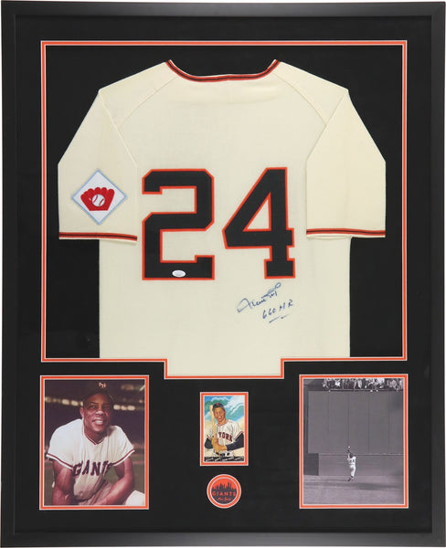 Willie Mays "660 Home Runs" Signed Inscribed New York Giants Jersey JSA COA