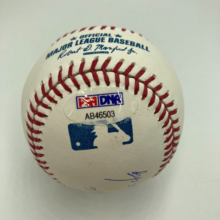 Dwight Doc Gooden Signed Heavily Inscribed STATS MLB Baseball PSA DNA COA