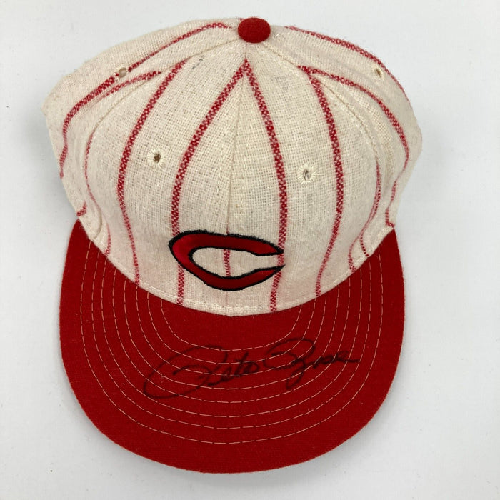 Pete Rose Signed Authentic Cincinnati Reds Baseball Hat JSA COA