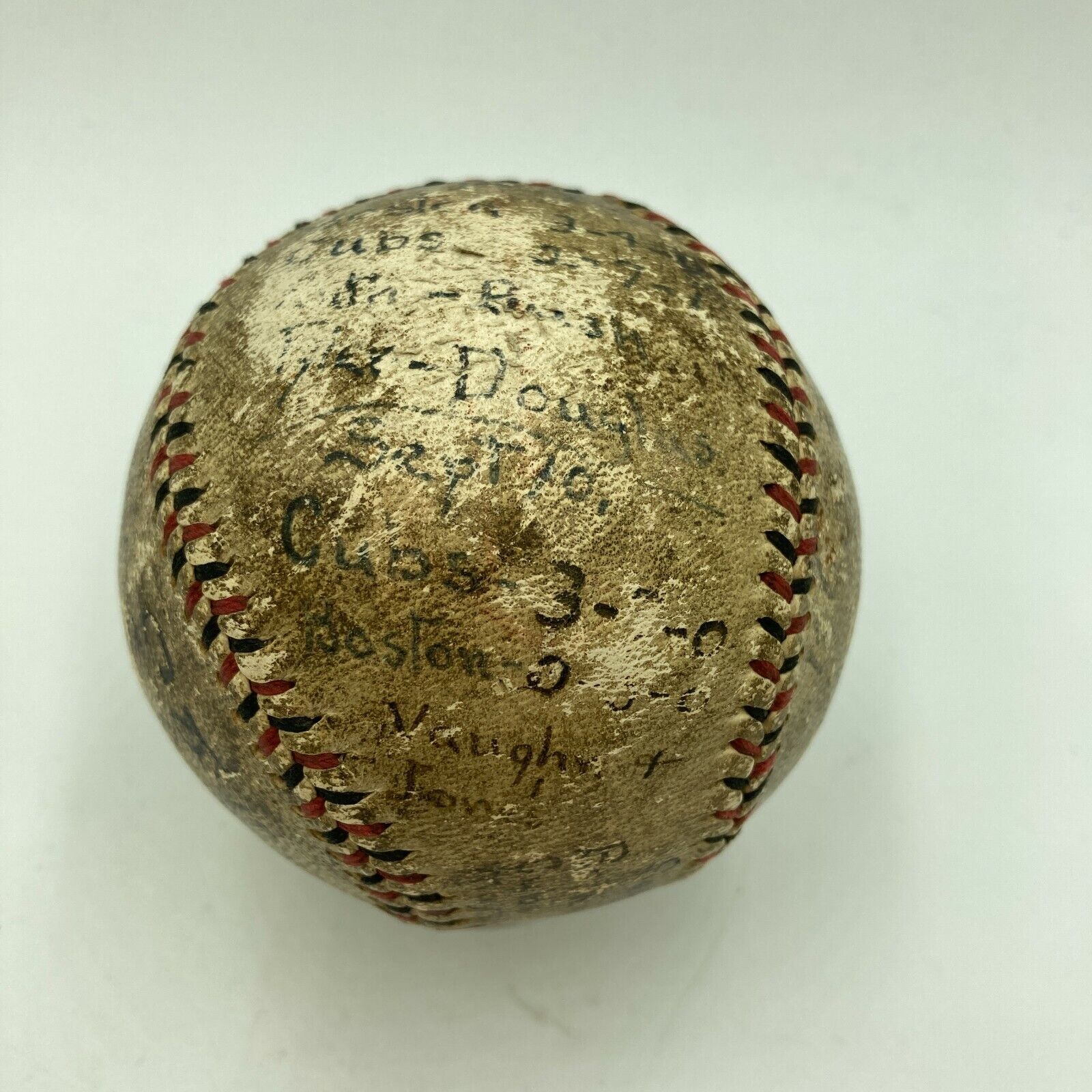George Tyler Signed 1918 World Series Game 6 Game Used Baseball