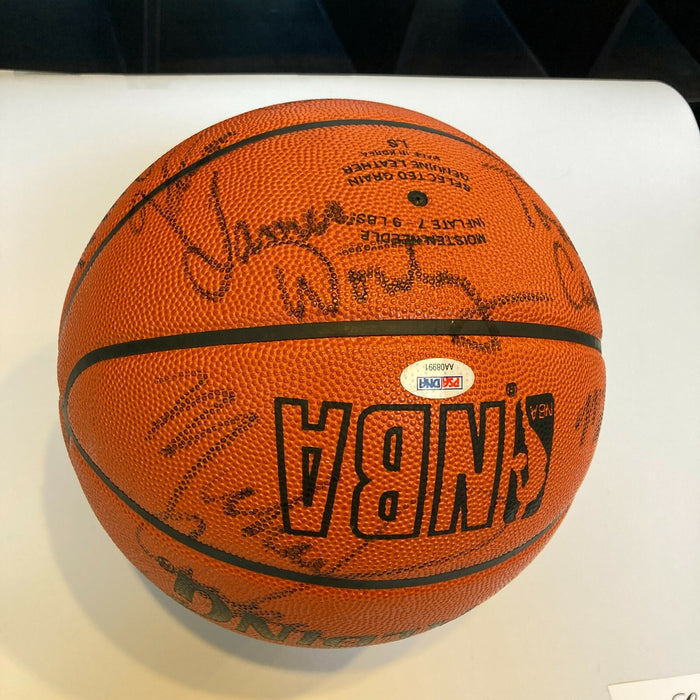 1987-88 Los Angeles Lakers NBA Champions Team Signed NBA Game Basketball PSA DNA