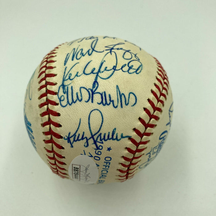 1990 All Star Game Team Signed Baseball Kirby Puckett Mark McGwire Ripken JSA