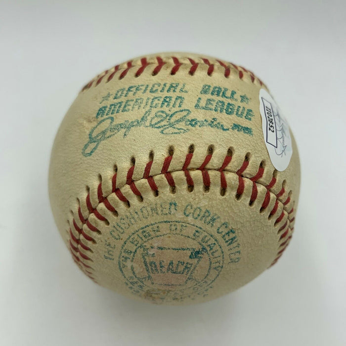 Sonny Siebert Playing Days Signed 1960's American League Baseball JSA COA