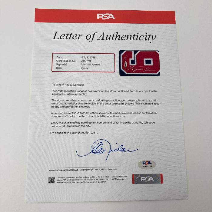 Michael Jordan Signed 1992 Team USA Dream Team Olympics Nike Jersey UDA PSA BAS