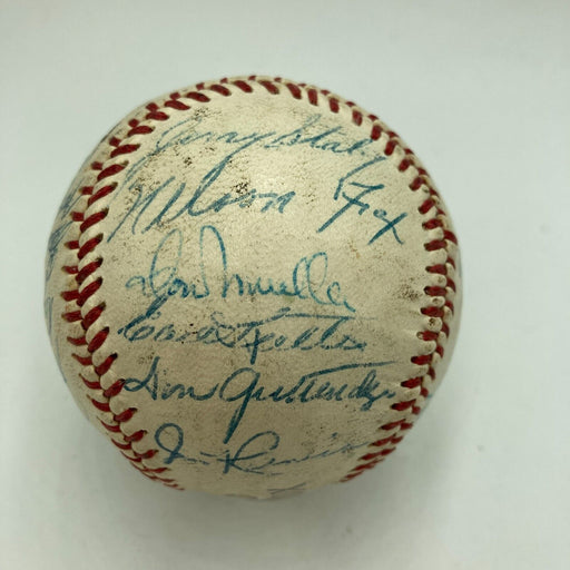 1959 Chicago White Sox AL Champs Team Signed Baseball Nellie Fox JSA COA