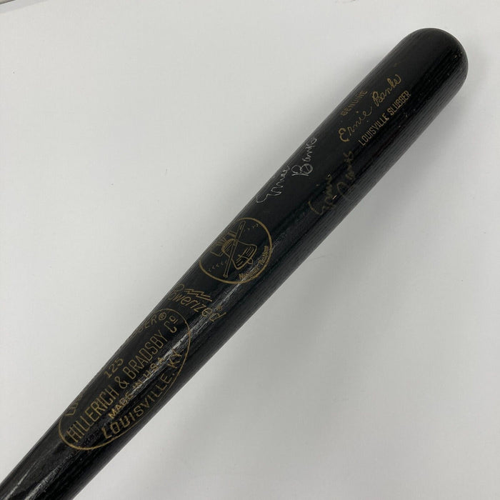 Ernie Banks Signed 1976 Louisville Slugger Bicentennial Game Baseball Bat JSA