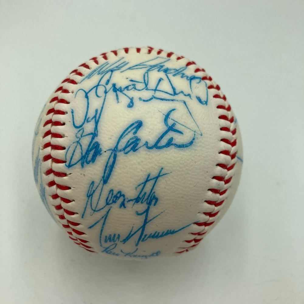 1985 - 1986 New York Mets Team Signed Baseball 28 Sigs With Gary Carter