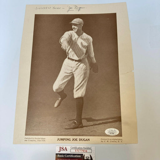 Joe Dugan Signed Autographed 1942 M114 Baseball Magazine Premium JSA COA