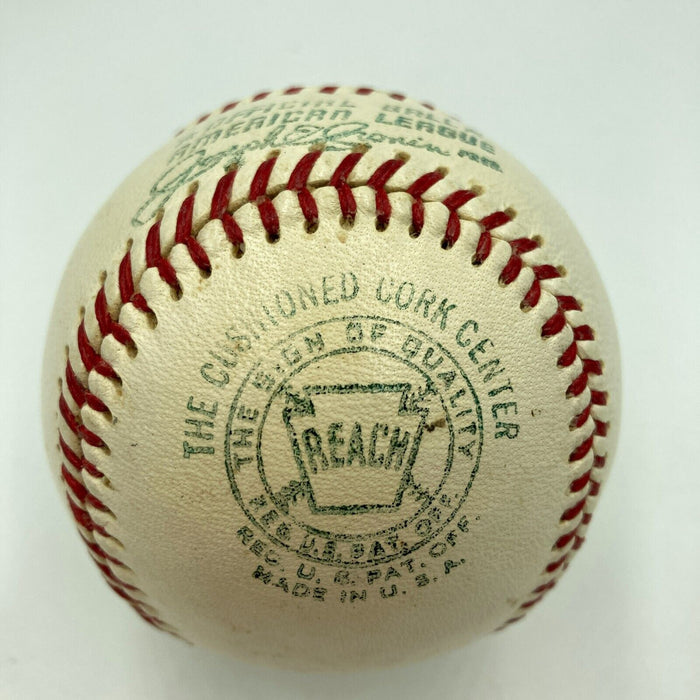 Lefty Grove & Sam Rice HOF Signed 1950's American League Baseball JSA COA
