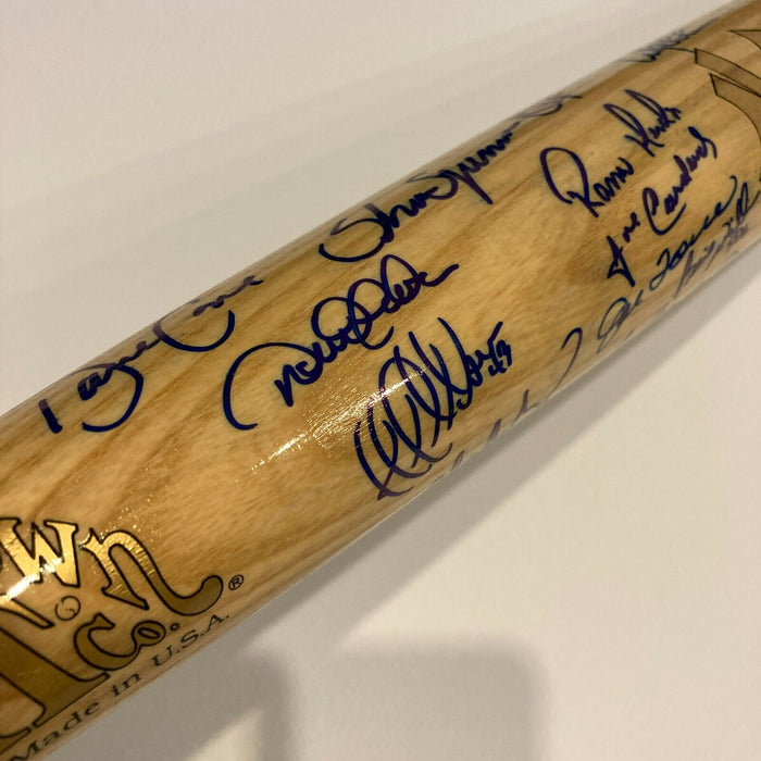 1998-1999 New York Yankees World Series Champs Team Signed Bat Derek Jeter JSA